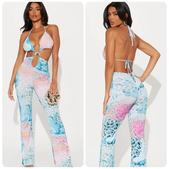 Fashion Nova Pants - BRAND NEW Here To Stay & Slay Jumpsuit - Blue
